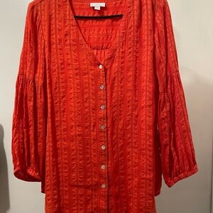 J Jill orange button up size medium tall